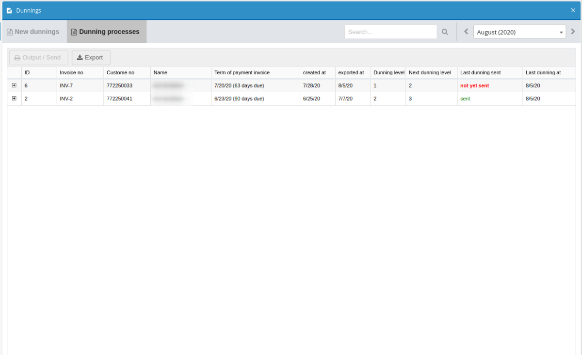 backend dunningprocesses backend dunningprocesses