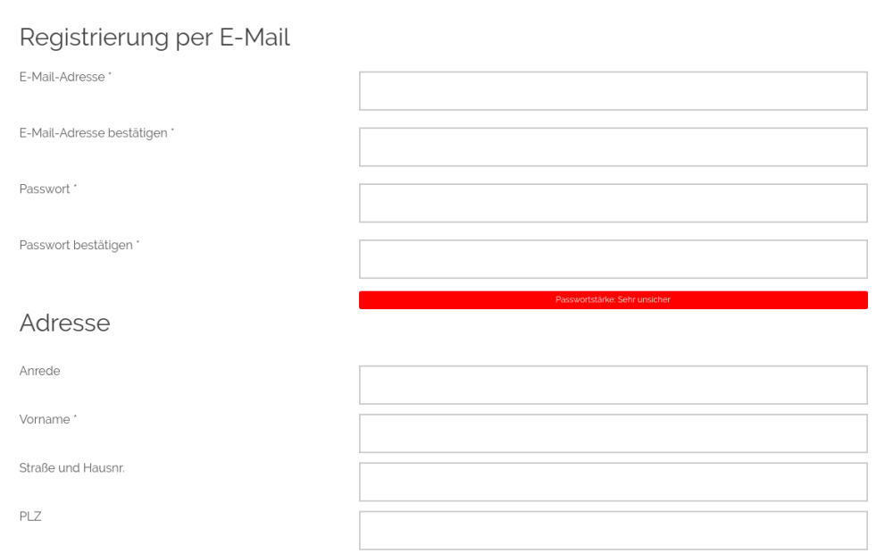 Frontend Registration